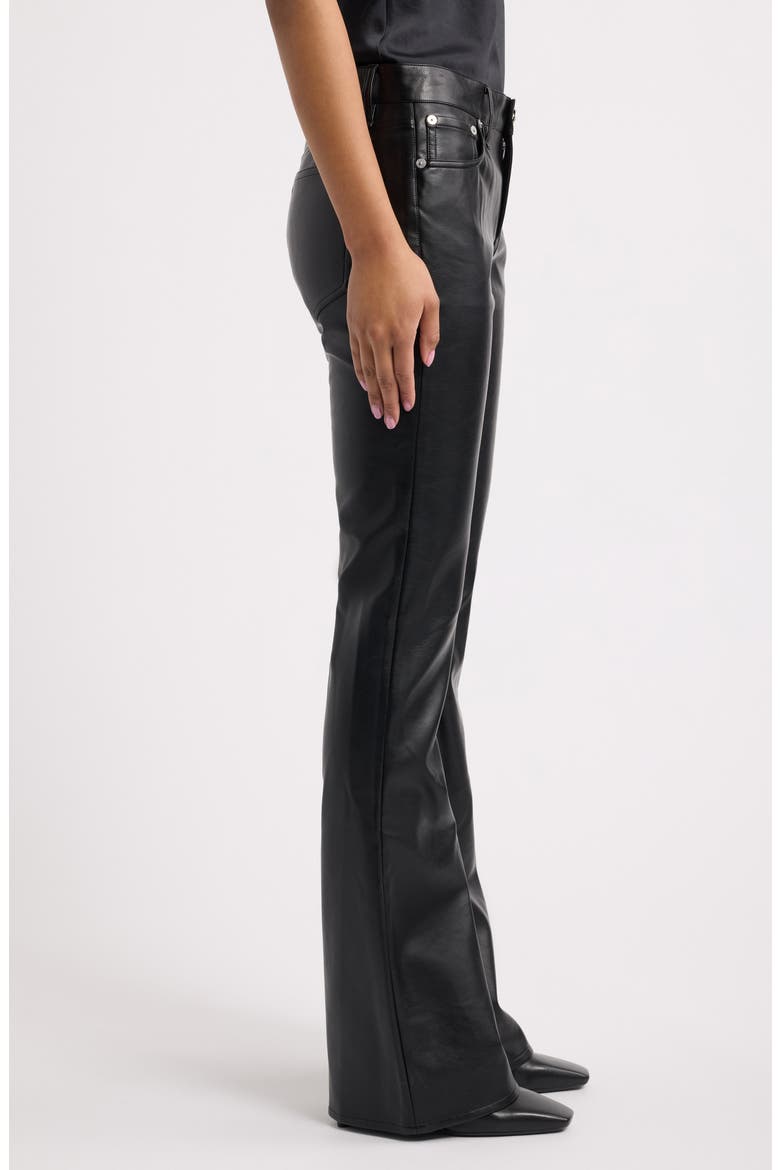 Kinsley Low Rise Faux Leather Pants, Alternate, color, BLACK