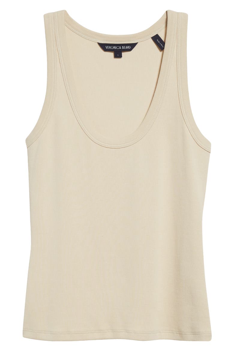 Birke Stretch Cotton Tank, Alternate, color, LIMESTONE