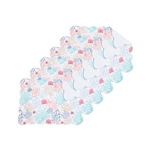 Coral Cove Set of 6 Placemats  13" x 19"