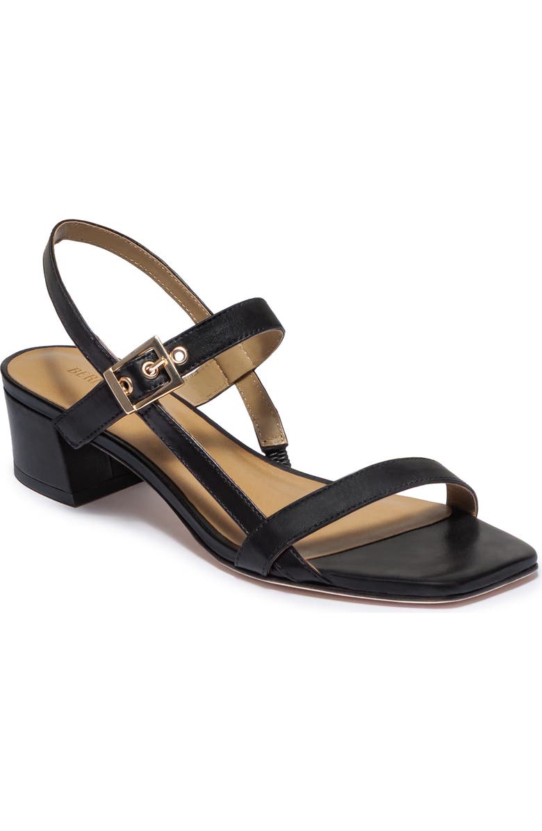 Bernardo Footwear Jinji Low Heel Sandal, Alternate, color, Black