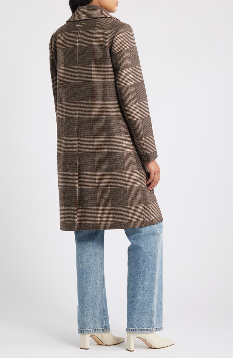 Vince Camuto Wool Blend Coat, Alternate, color, Taupe Glen Plaid