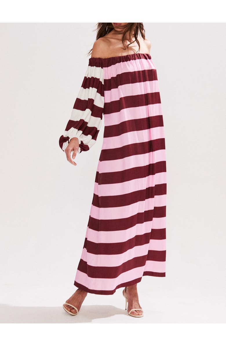 Ro&Zo Gigi Stripe Bandeau Dress, Alternate, color, 