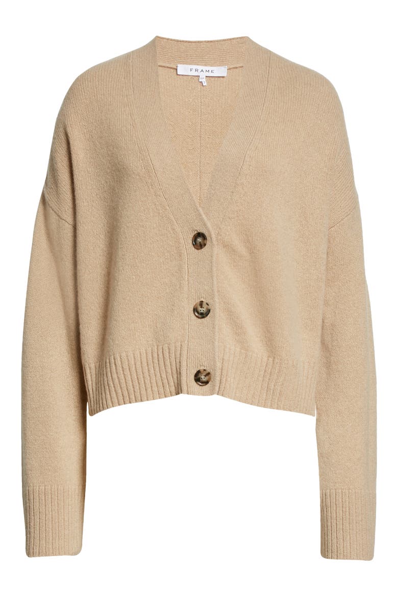 Cashmere Cardigan, Alternate, color, CARAMEL HEATHER