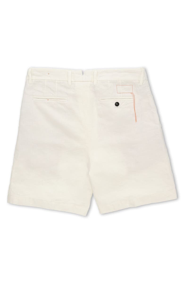 Fortela Beachshort Linen Bermuda Pleated Trousers, Alternate, color, White