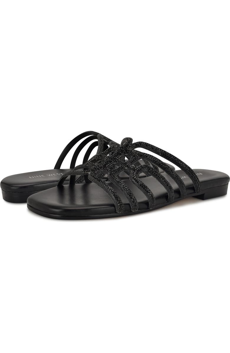 Nine West Timy Slide Sandal, Alternate, color, Black