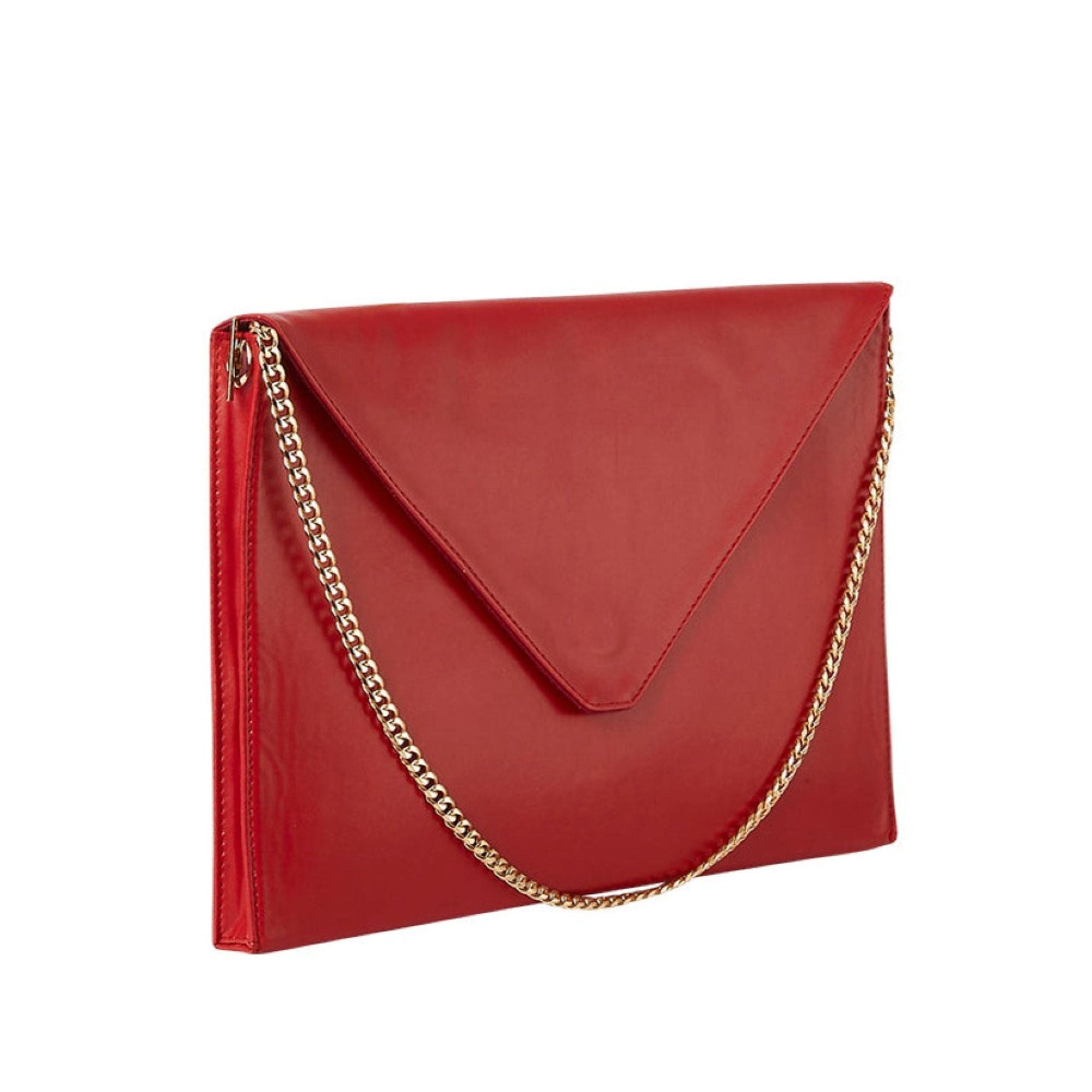 Lisa Patent Leather Laptop Clutch, Alternate, color, Red