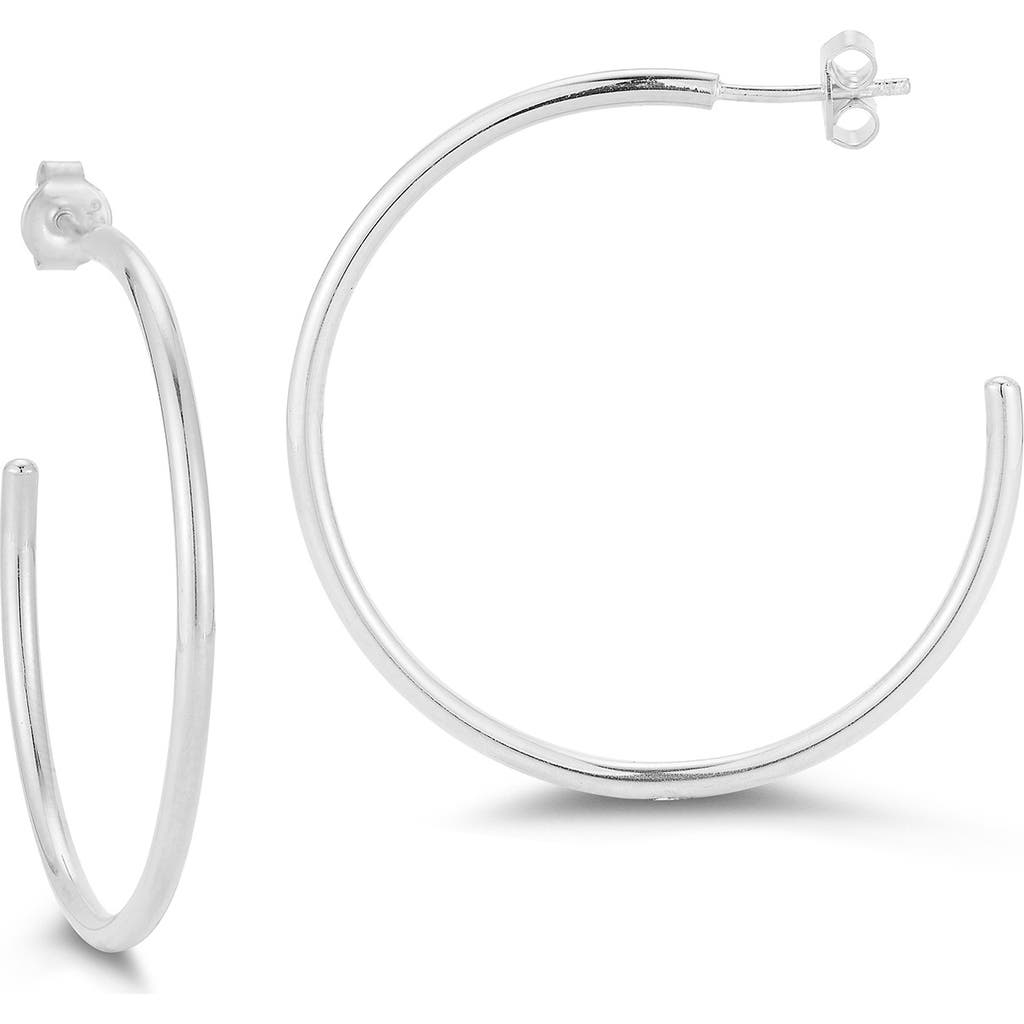 Chloe & Madison Chloe And Madison 2mm Hoop Earrings In Silver