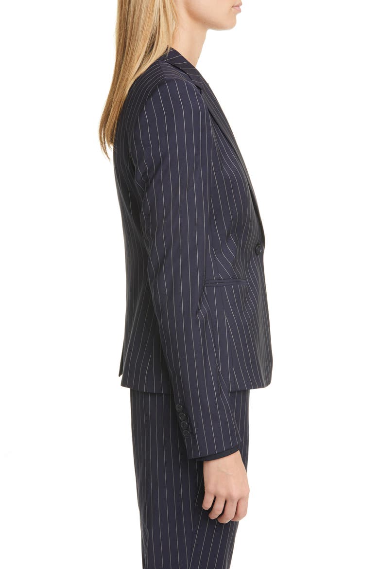 Jaxtina Stretch Wool Pinstripe Jacket, Alternate, color, MIDNIGHT FANTASY