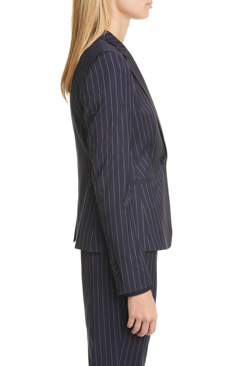 BOSS Jaxtina Stretch Wool Pinstripe Jacket, Alternate, color,