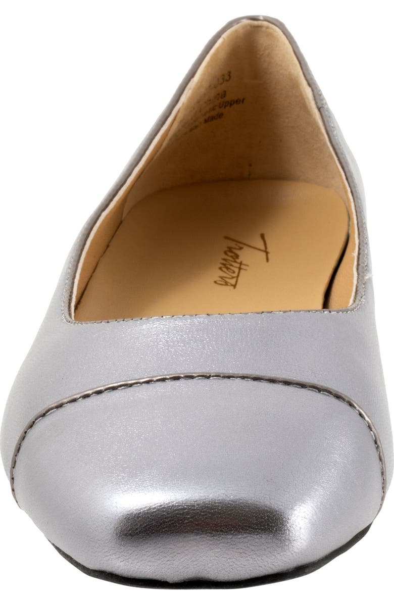 SoftWalk<sup>®</sup> Harbor Cap Toe Flat, Alternate, color, Pewter
