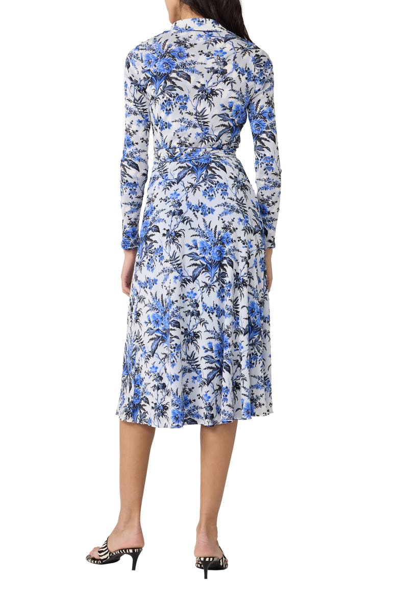 Phoenix Reversible Long Sleeve Midi Shirtdess, Alternate, color, JELLY DOT AQUARIUS