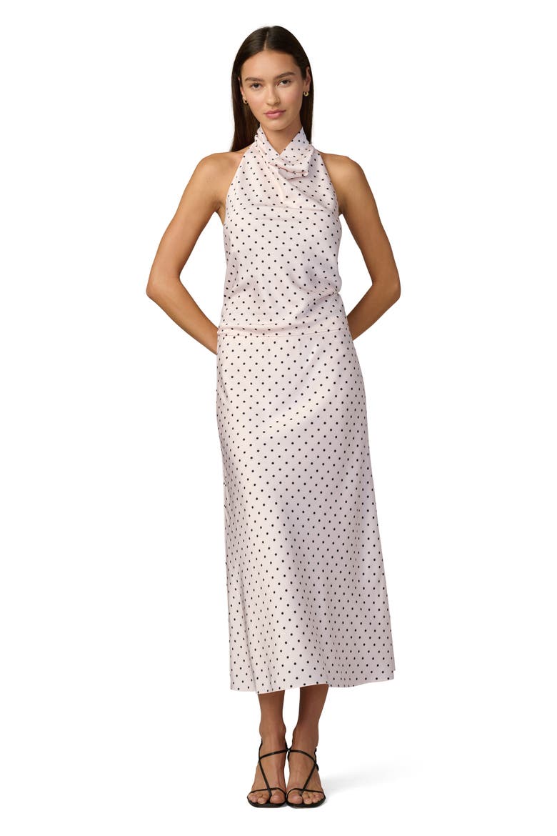 The Ines Polka Dot Midi Skirt, Alternate, color, ECRU POLKA DOT