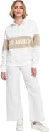 ELLE Collection Rugby Pullover Sweatshirt Graphic