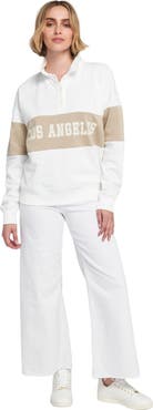ELLE Collection Rugby Pullover Sweatshirt Graphic
