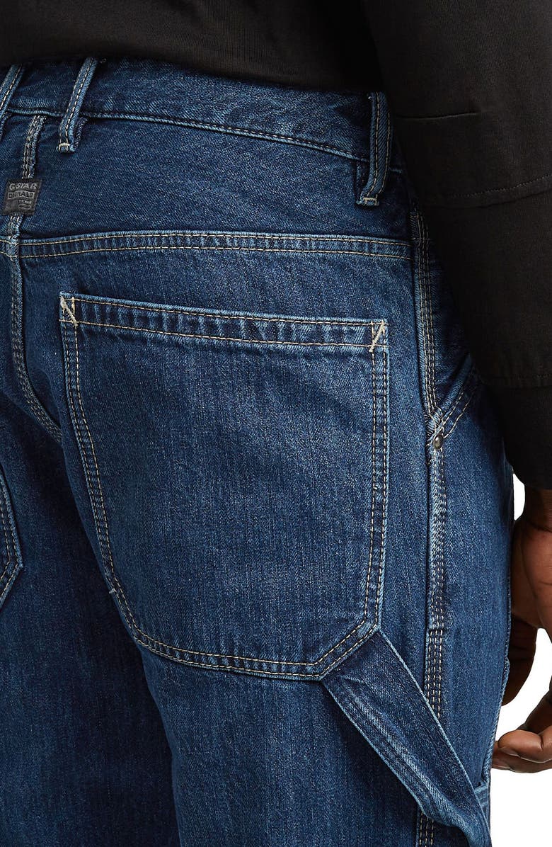 G-STAR Contor 3D Loose Carpenter Jeans, Alternate, color, Worn In Blue Stream