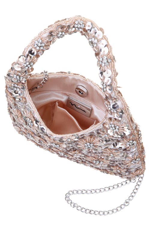 Nina Elia Top Handle Bag In Platino