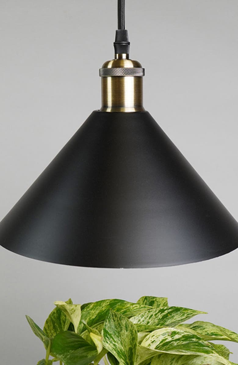 Soltech Modern Pendant Light and Socket, Alternate, color, Black/Black Metal