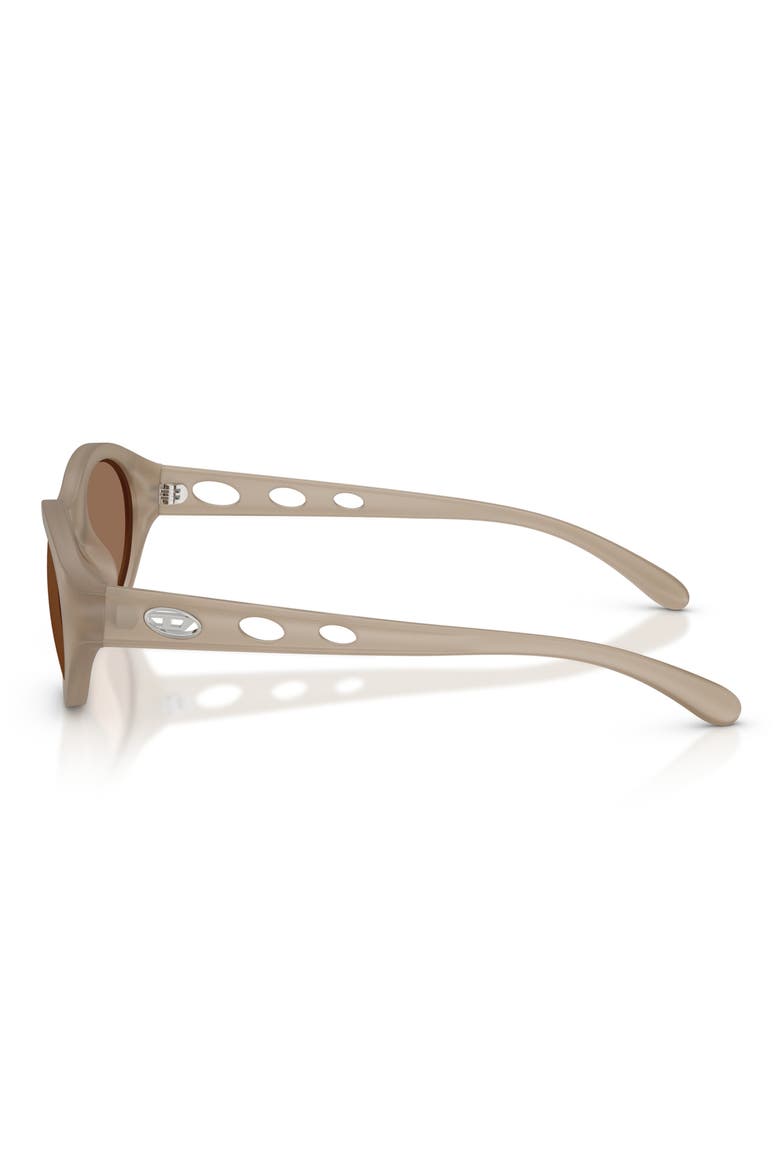 53mm Oval Sunglasses, Alternate, color, OPAL TRANSPAR GREY/ DARK BROWN