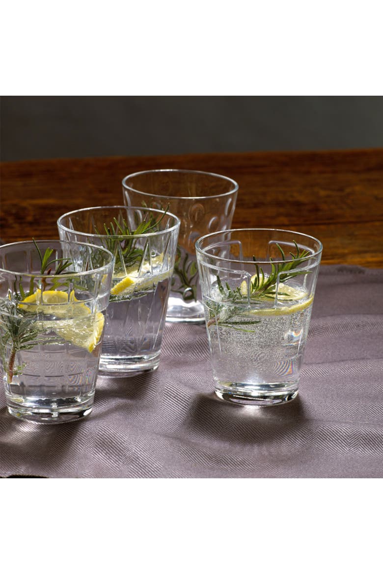 Dressed Up Water Tumbler  Clear Assorted Set/4, Alternate, color, clear