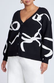 ELOQUII Intarsia Cardigan
