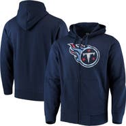 STARTER Men's G-III Sports by Carl Banks Navy Tennessee Titans Primary Logo Full-Zip Hoodie