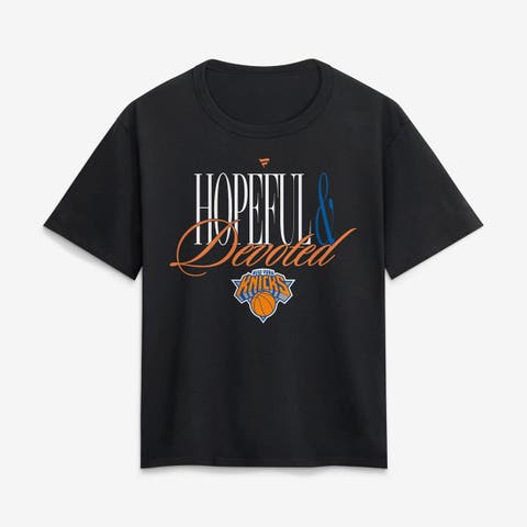 Women's Fanatics Black New York Knicks Hopeful & Devoted Legacy Cotton T-Shirt