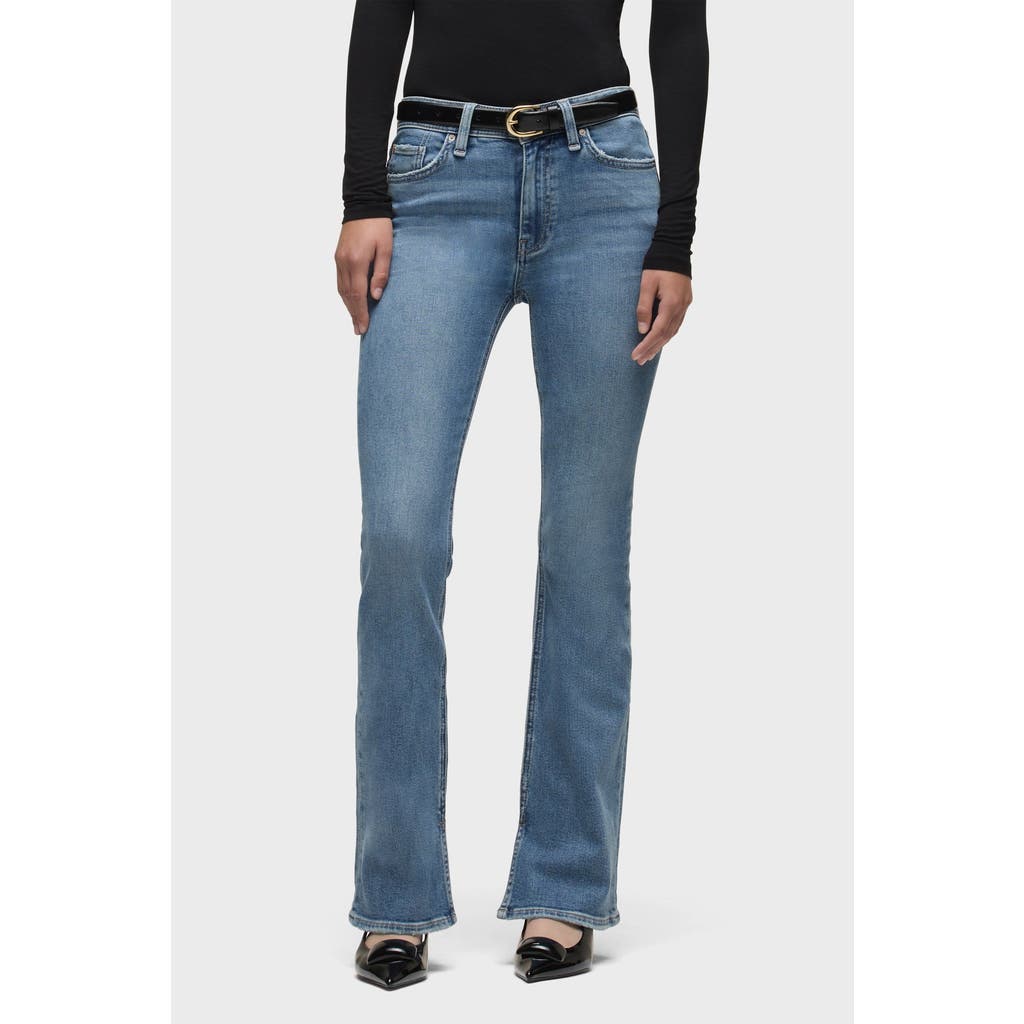 Hudson Jeans Barbara High-rise Bootcut W/ Flap In Blue