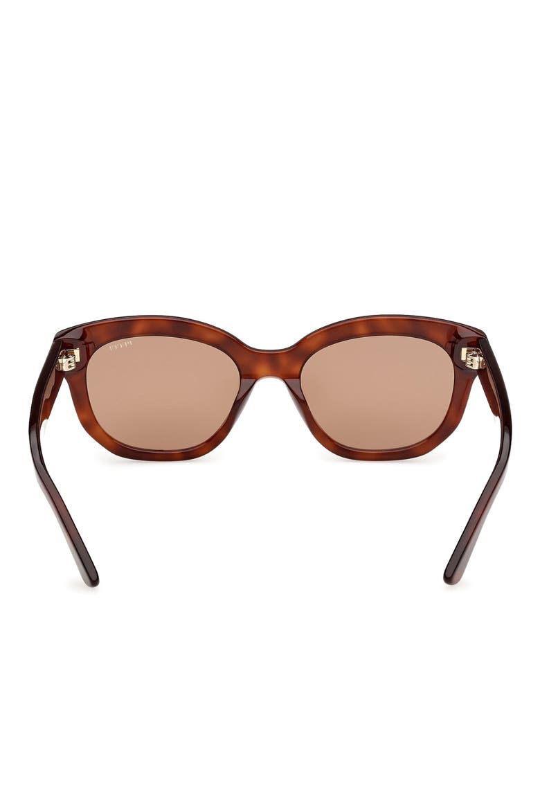 53mm Geometric Sunglasses, Alternate, color, SHINY BLONDE HAVANA / BROWN