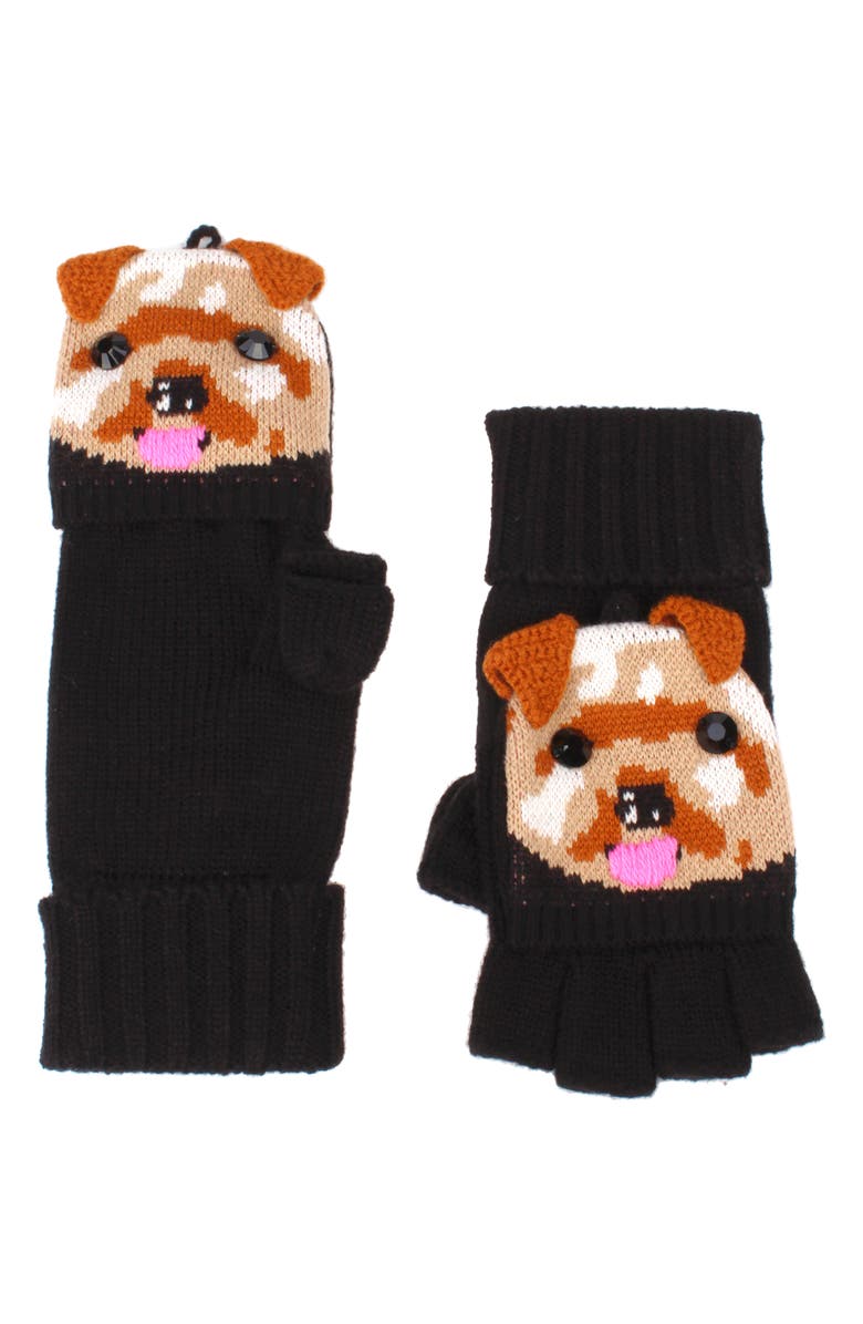 Kate Spade New York terrier pop top mittens, Main, color, 