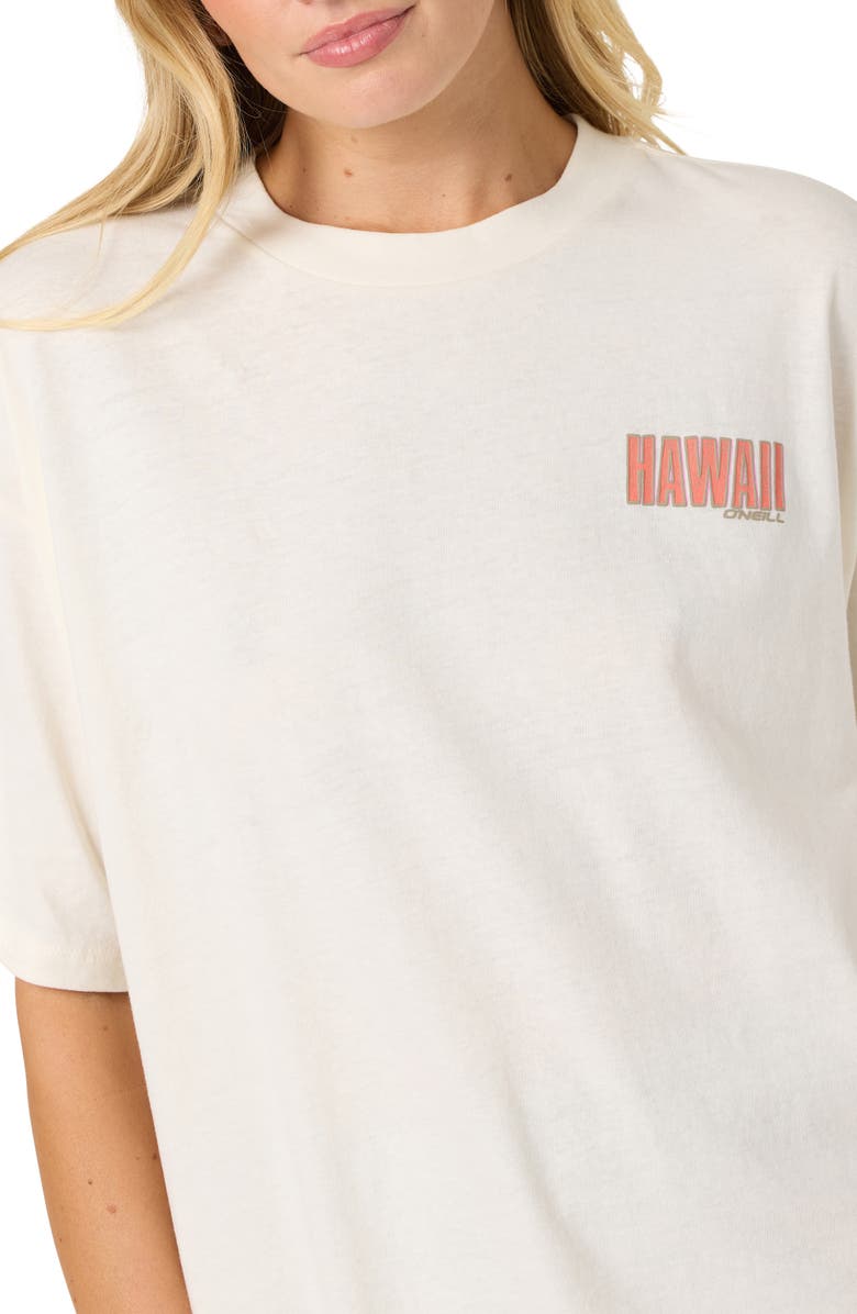O'Neill Shaka Hawaii Graphic Oversized T-shirt, Alternate, color, Tofu