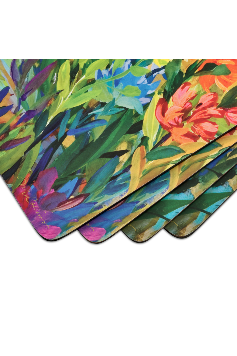 Martha's Choice Set of 4 Cork Back Placemats, Alternate, color, Multi