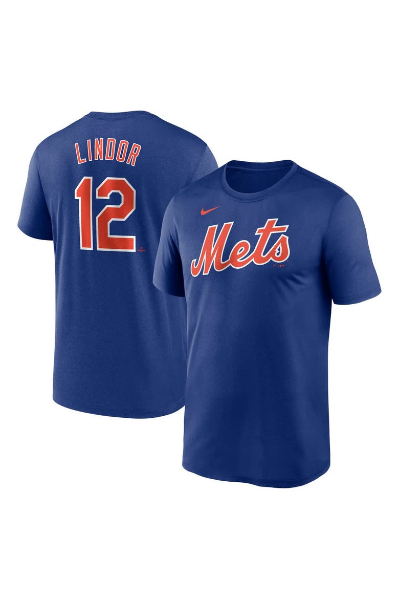 Men's Nike Francisco Lindor Royal New York Mets Legend Name & Number Performance T-Shirt, Alternate, color, Royal