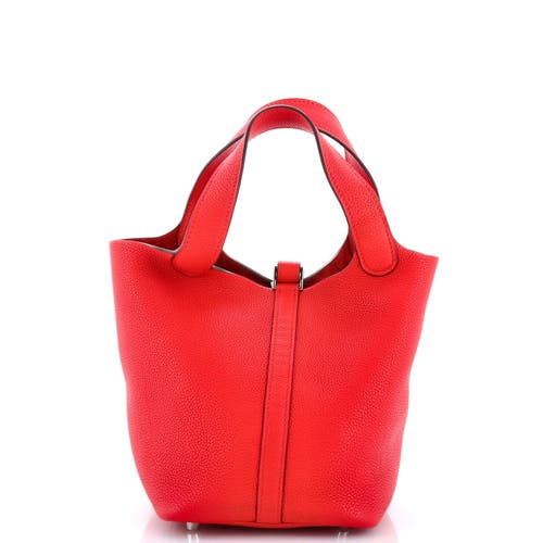 Pre-owned Hermes Hermes Picotin Lock Bag Maurice Pm In Red