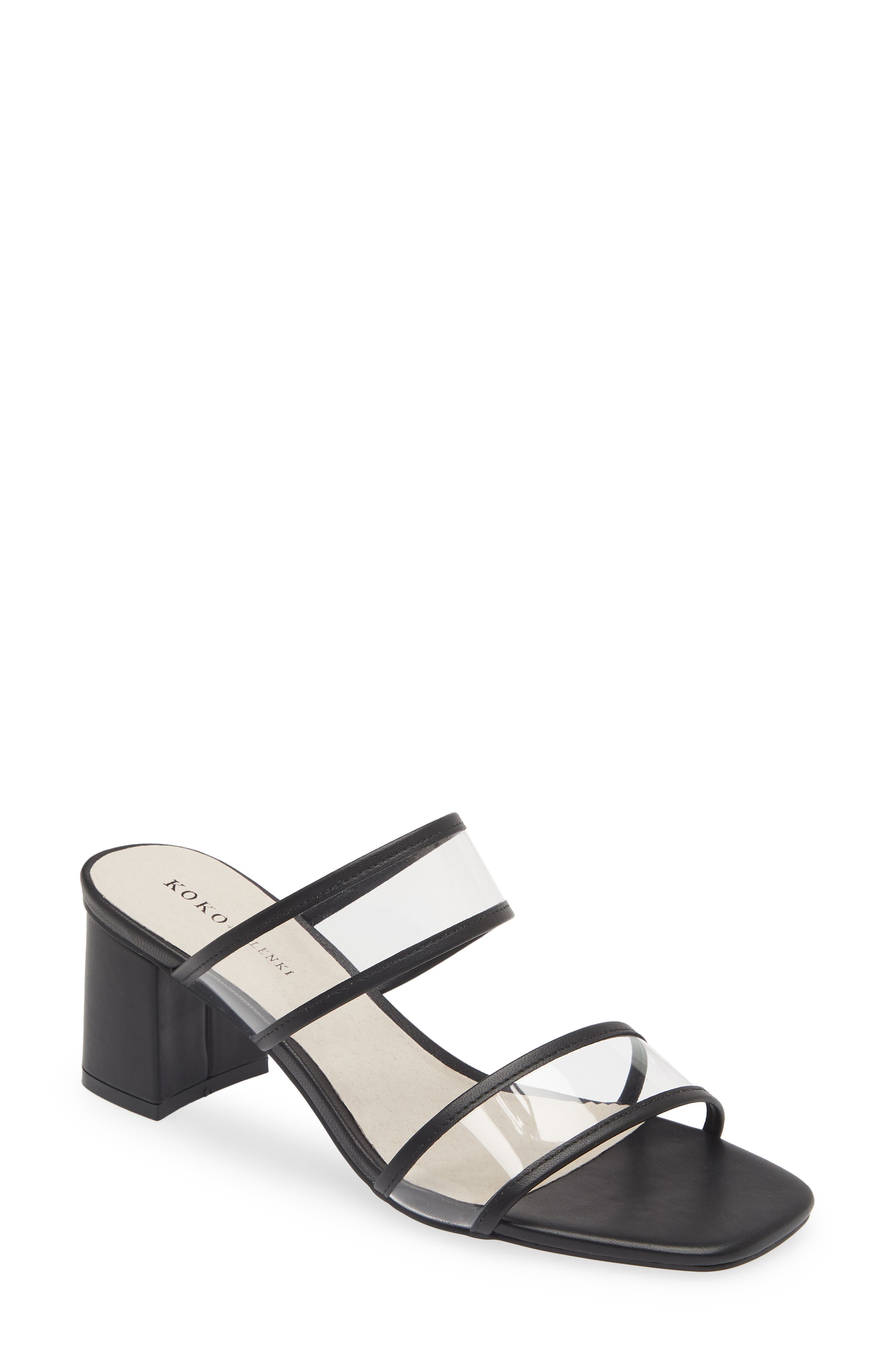 KOKO + PALENKI Ghost Slide Sandal, Main, color, Black Leather