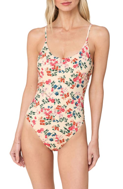 Andie The Liku Long Torso One-Piece Swimsuit in Riviera Floral at Nordstrom, Size X-Large