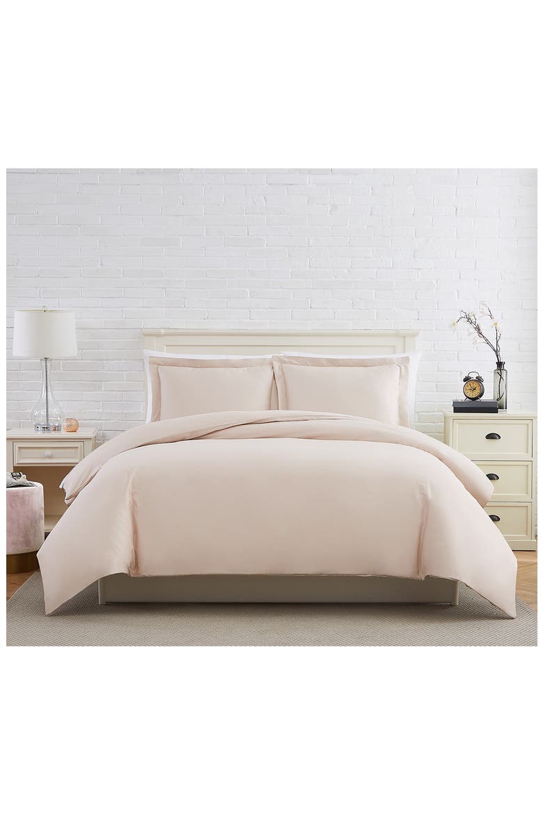 Luxury Collection 300 Thread-Count Long Staple Cotton Oversized Duvet Cover Set, Alternate, color, SAND