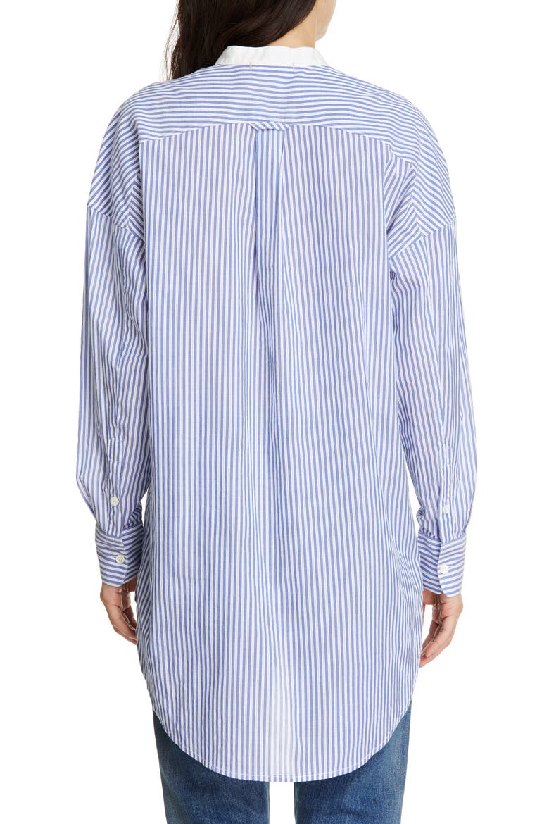 Stripe Shirttail Tunic, Alternate, color, BLUE