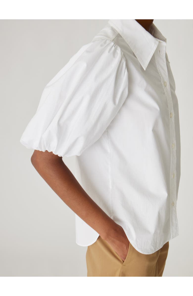 Rebecca Taylor Puff Sleeve Button Down Shirt, Alternate, color, Milk