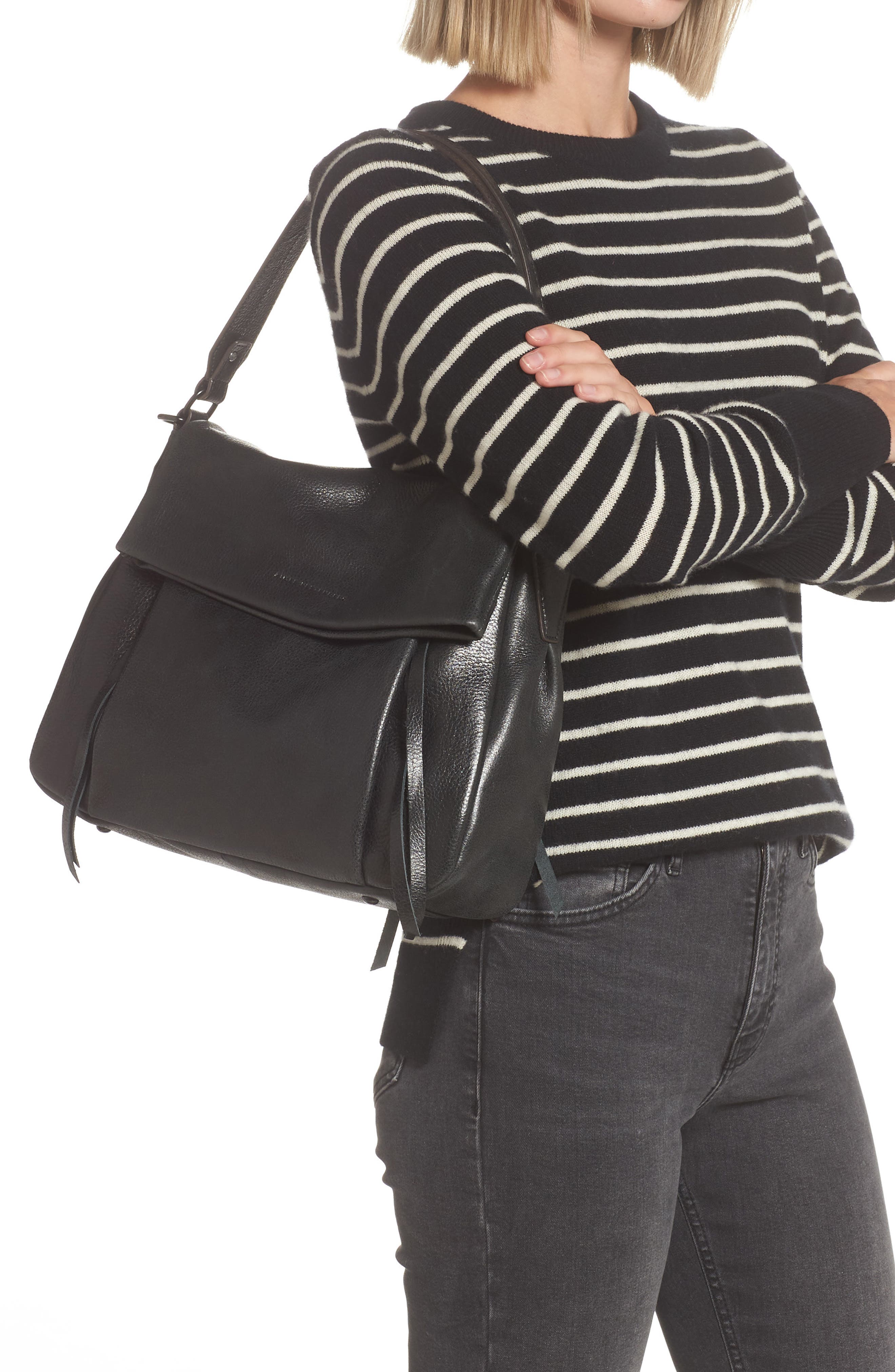 Aimee Kestenberg Golden Time Convertible Leather Hobo, Alternate, color, 