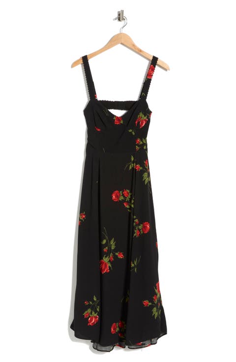 Floral A-Line Maxi Dress