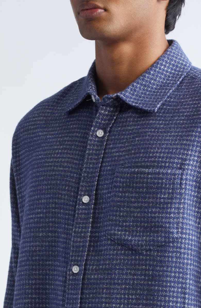 PALMES Cotton Mouliné Button-Up Shirt, Alternate, color, Blue