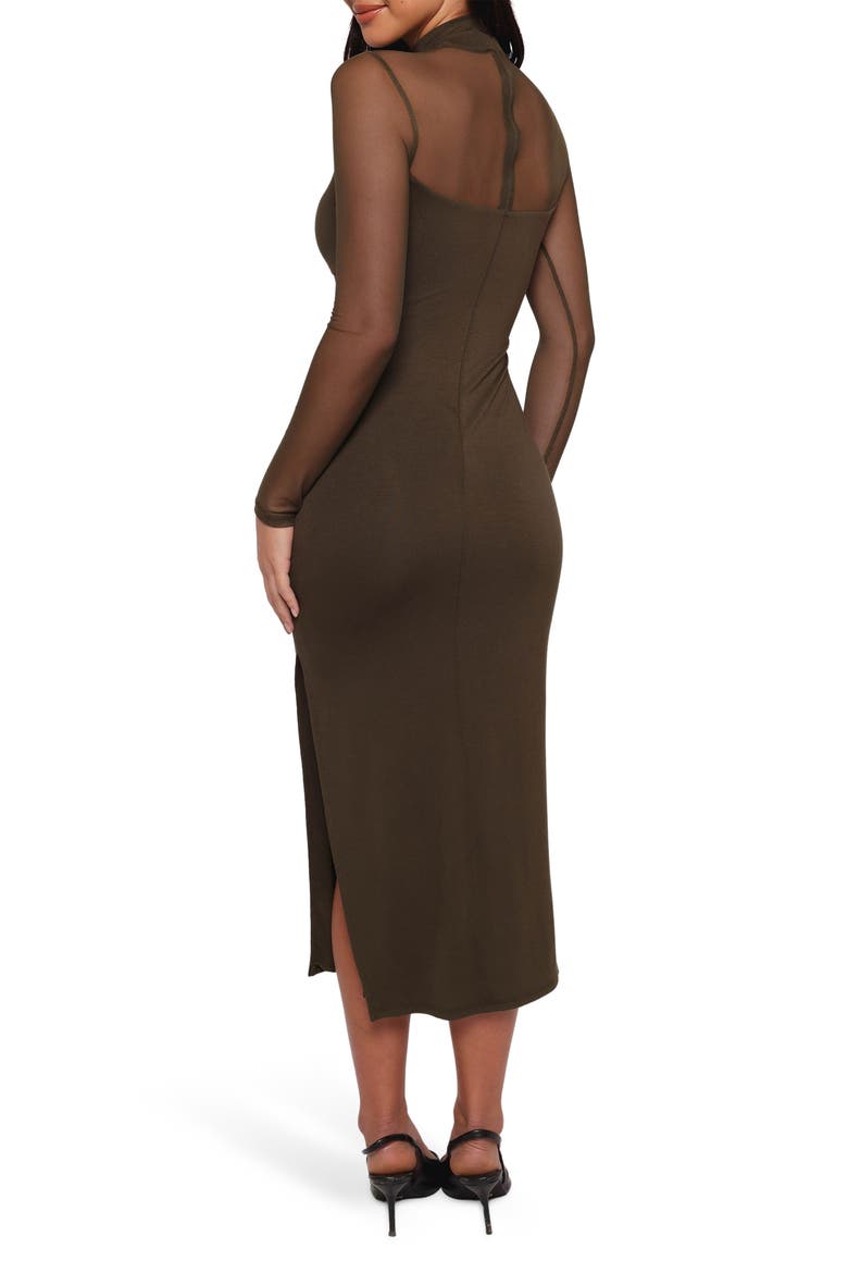 Farrow Long Sleeve Midi Dress, Alternate, color, OLIVE