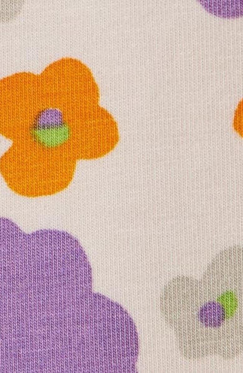 The Cat's Pajamas Pima Knit Short Sleeved Sleep Shirt Floral, Alternate, color, Popping Pansies