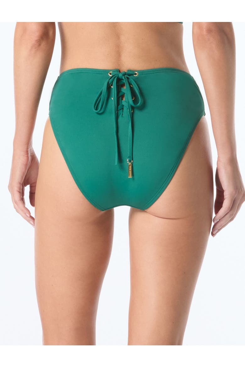 Lace Back Bikini Swim Bottom, Alternate, color, Juniper