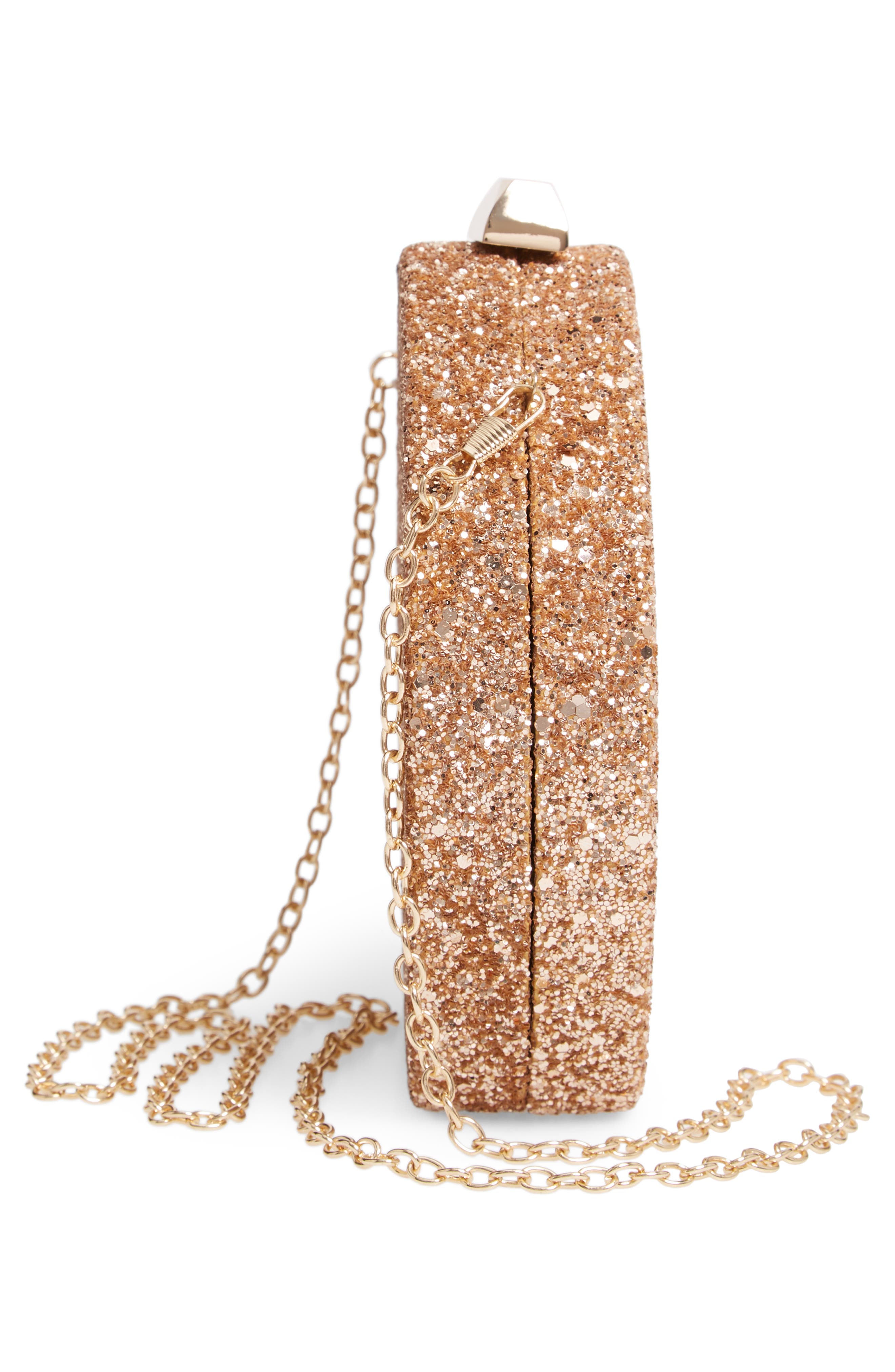 NATASHA Tasha Glitter Clutch, Alternate, color, 