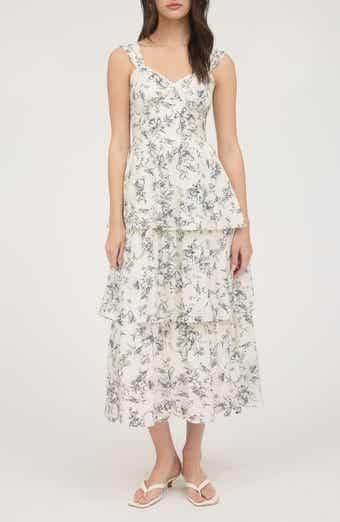 AUGUST SKY Tiered Midi Sundress