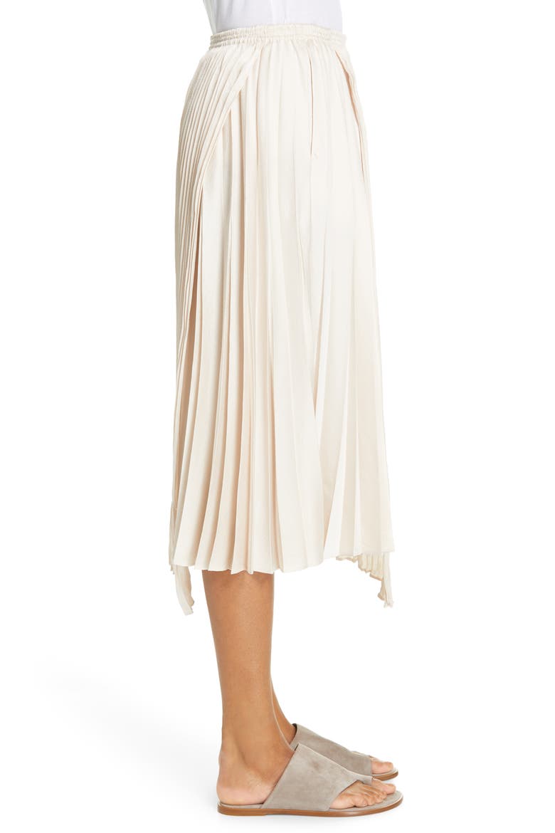 Mixed Pleat Wrap Midi Skirt, Alternate, color, PALE ALDER