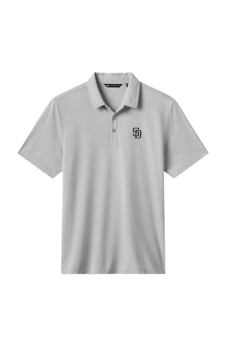 TravisMathew Men's TravisMathew Heather Gray San Diego Padres Playoff Pitch Tri-Blend Polo, Alternate, color, Heather Gray