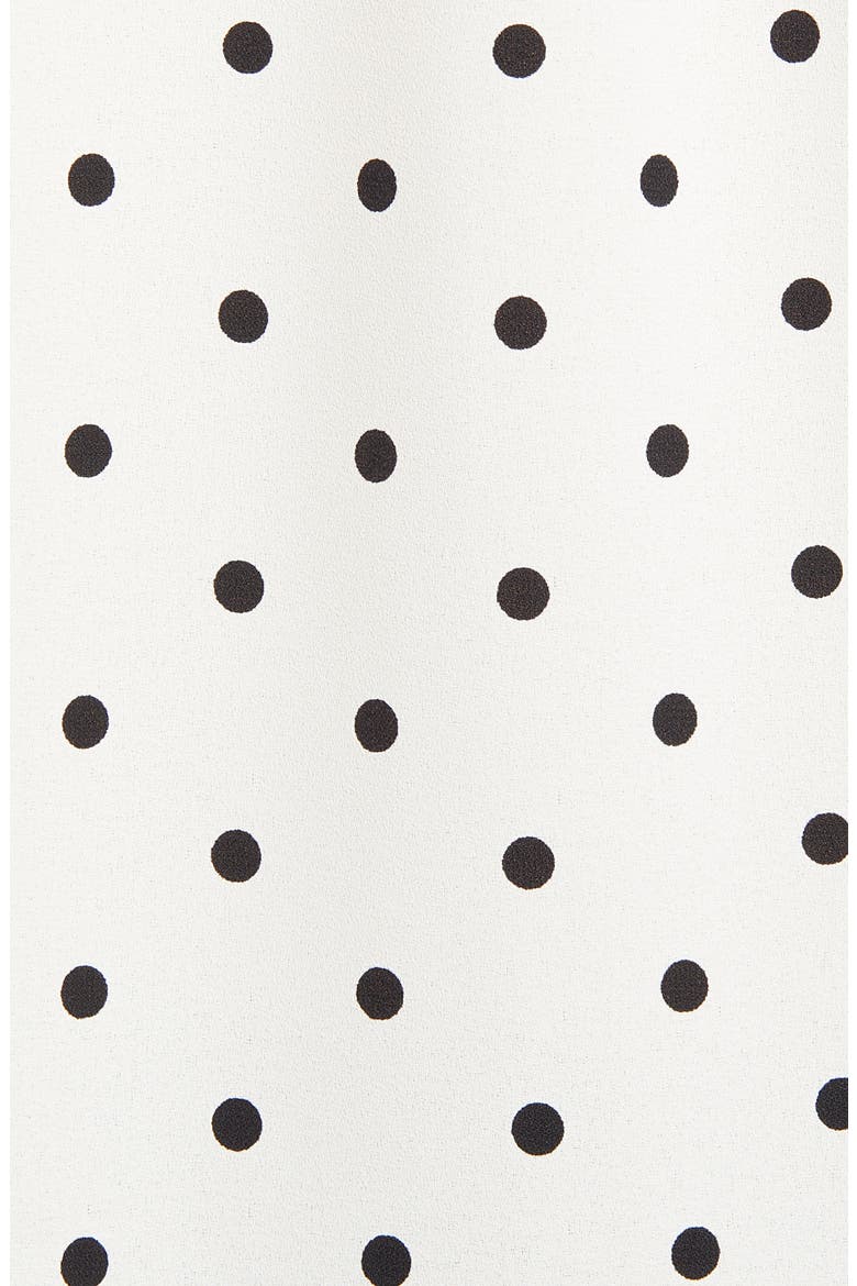 Dot Print Collared Short Sleeve Blouse, Alternate, color, ANNE WHITE/ ANNE BLACK