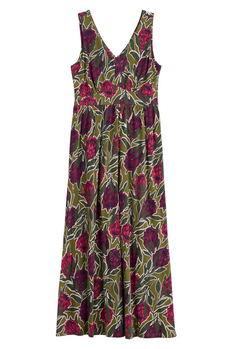 Polmanter Floral Sleeveless Organic Cotton Jersey Maxi Dress, Alternate, color, PROTEAS CREEK